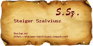 Steiger Szalviusz névjegykártya